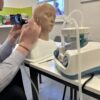 Close up of microsuction equipment used to train students on earwax removal via microsuction