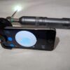 Image of a LED light source endoscope attached to an iphone