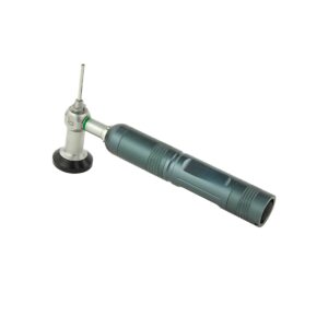 Wireless LED endoscope attached to iPhone handle with adjustable light and precision ear probe