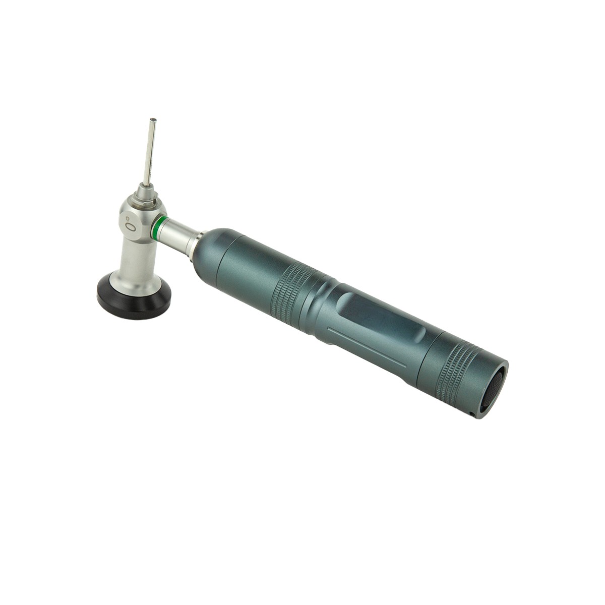 Wireless LED endoscope attached to iPhone handle with adjustable light and precision ear probe